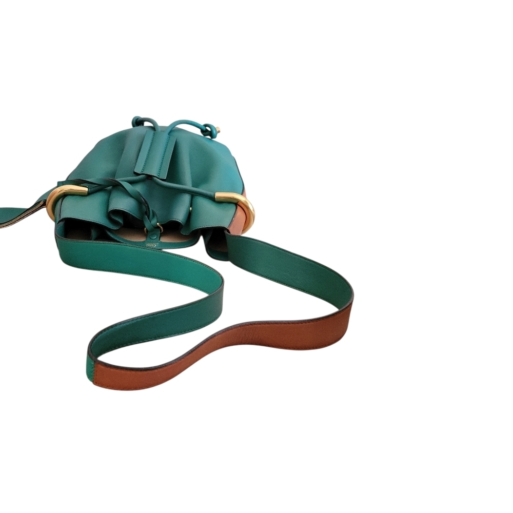 CHLOE Emma Green Leather Bucket Bag - Picture 4 of 14